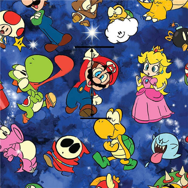 Mario Cart Printed See Through Sheet  Clear Transparent Sheet FeeFiFauxLeather