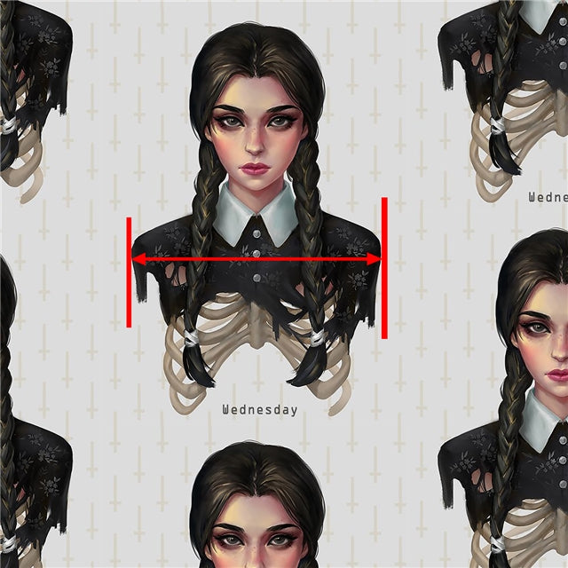 Wednesday Addams Family Printed See Through Holographic Sheet  Clear Transparent Sheet