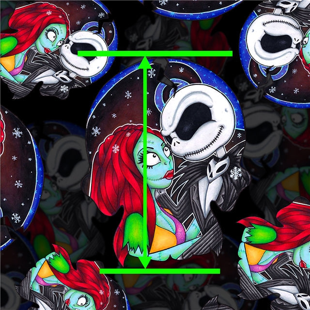 Nightmare Before Christmas Printed See Through Sheet  Clear Transparent Sheet FeeFiFauxLeather