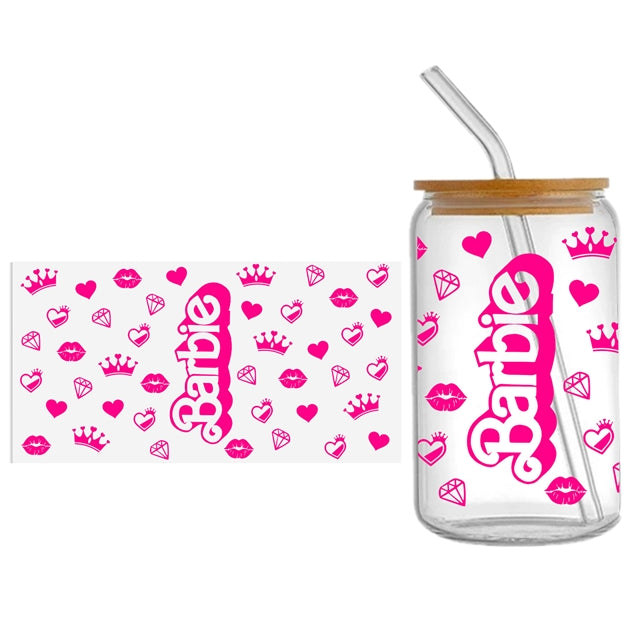 Fashion Doll UV DTF Glass Can Wrap FeeFiFauxLeather