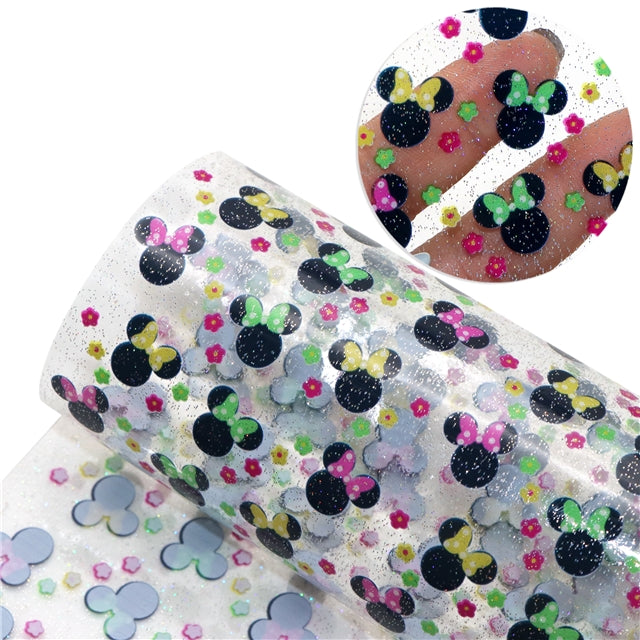Mouse Printed See Through Sheet  Clear Transparent Sheet FeeFiFauxLeather