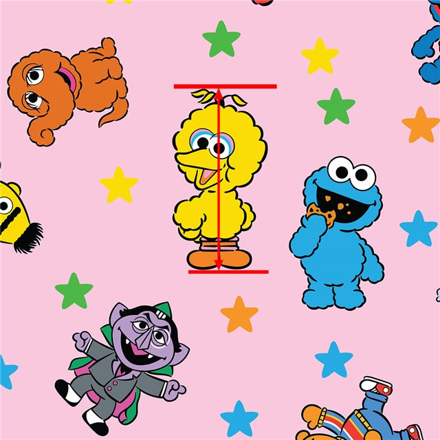 Sesame Street Characters Textured Liverpool/ Bullet Fabric FeeFiFauxLeather