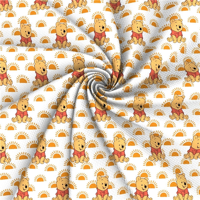 Winnie The Pooh Textured Liverpool/ Bullet Fabric FeeFiFauxLeather