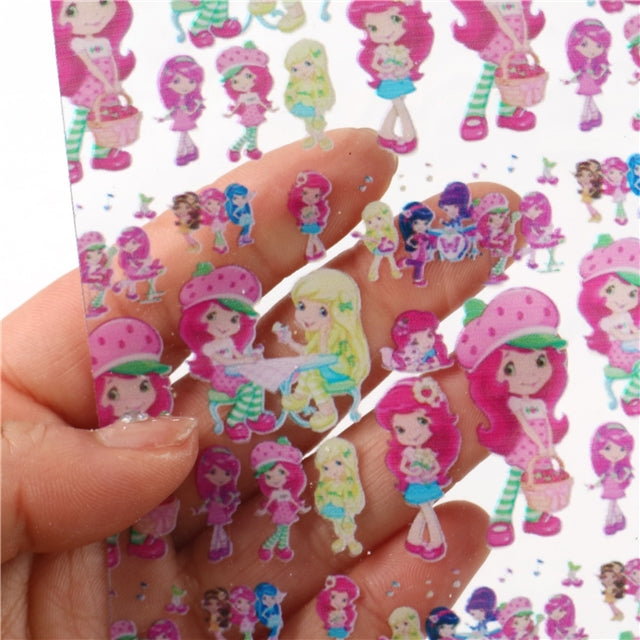 Strawberry Shortcake Printed See Through Sheet  Clear Transparent Sheet FeeFiFauxLeather
