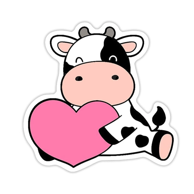 Cute Cow Heart Resin 5 piece set FeeFiFauxLeather