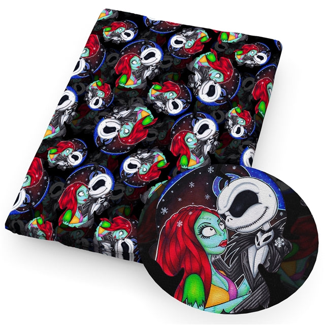 Nightmare Before Christmas Printed See Through Sheet  Clear Transparent Sheet FeeFiFauxLeather