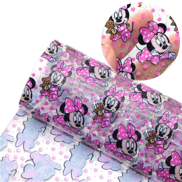 Mouse  Printed See Through Sheet  Clear Transparent Sheet FeeFiFauxLeather