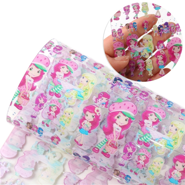 Strawberry Shortcake Printed See Through Sheet  Clear Transparent Sheet FeeFiFauxLeather
