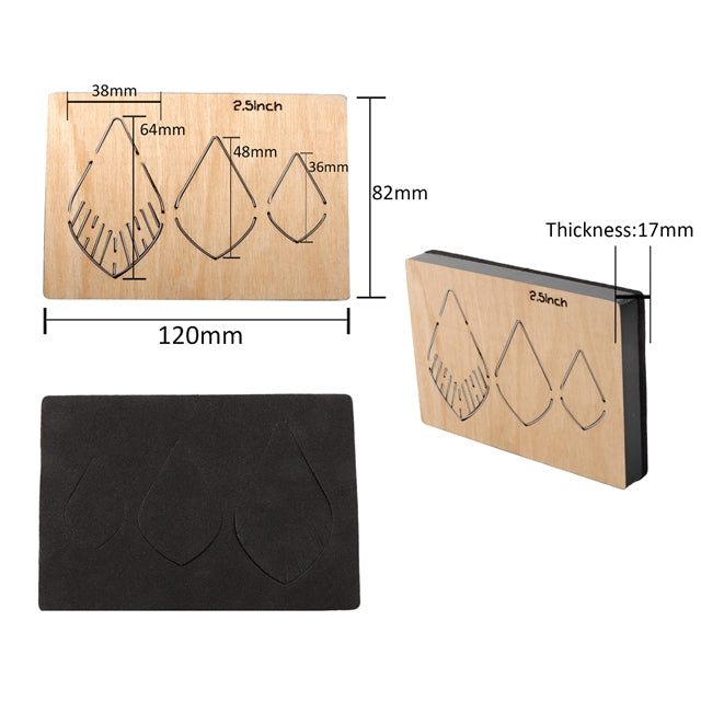 Earring 2 1/2 inch Cutter FeeFiFauxLeather