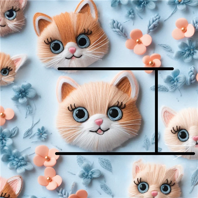 Cat Litchi Printed Faux Leather Sheet Litchi has a pebble like feel with bright colors FeeFiFauxLeather