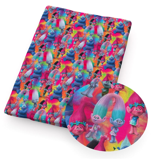 Trolls Textured Liverpool/ Bullet Fabric FeeFiFauxLeather