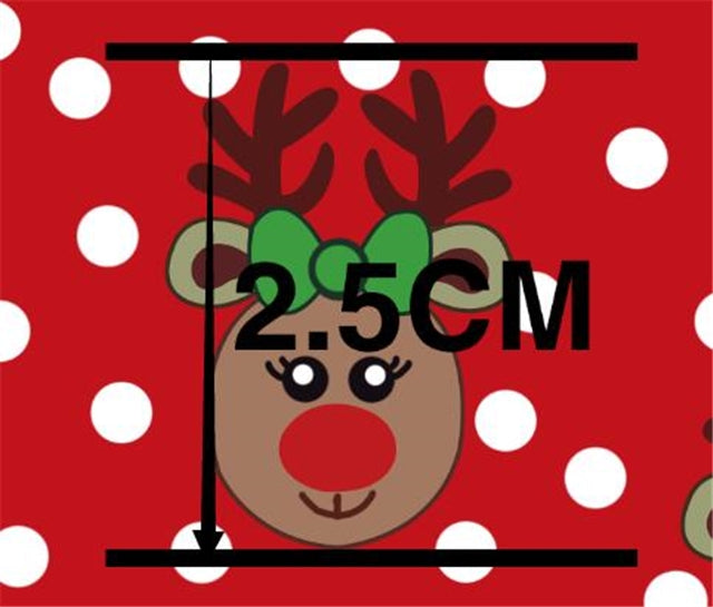 Reindeer Christmas Printed See Through Vinyl ,Clear, Transparent Vinyl Sheet FeeFiFauxLeather