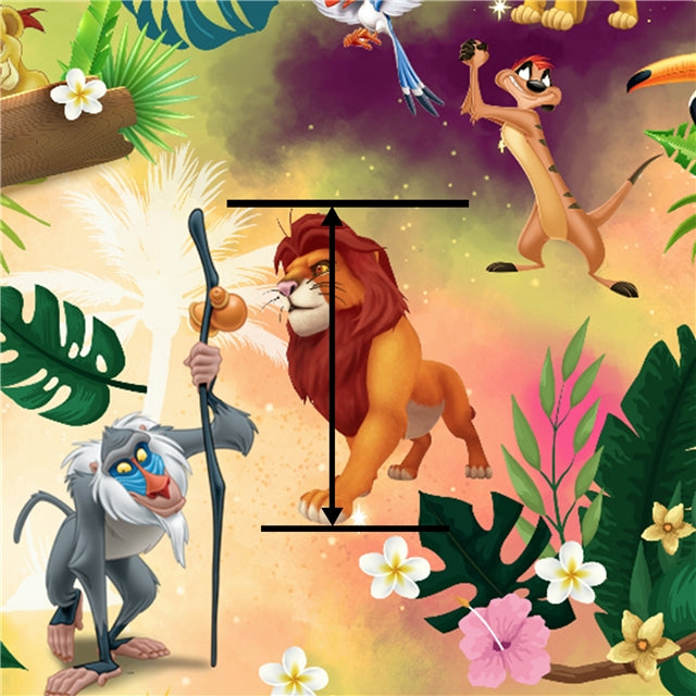 Lion King Printed See Through Sheet Clear Transparent Sheet FeeFiFauxLeather