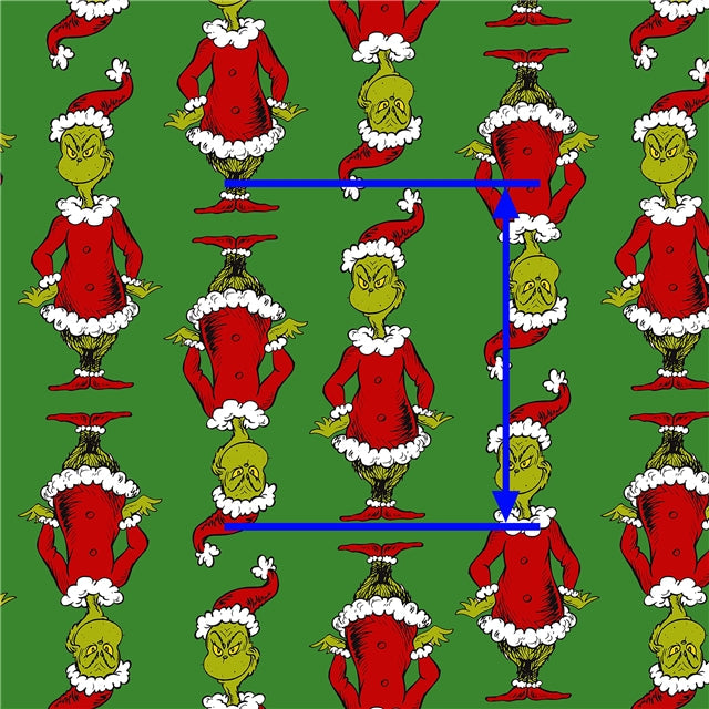 The Grinch Litchi Printed Faux Leather Sheet Litchi has a pebble like feel with bright colors FeeFiFauxLeather