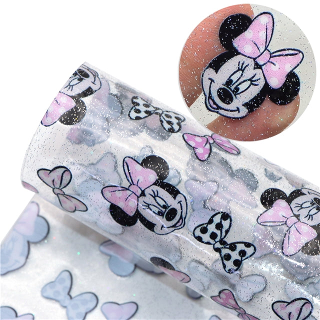Mouse Printed See Through Sheet  Clear Transparent Sheet FeeFiFauxLeather