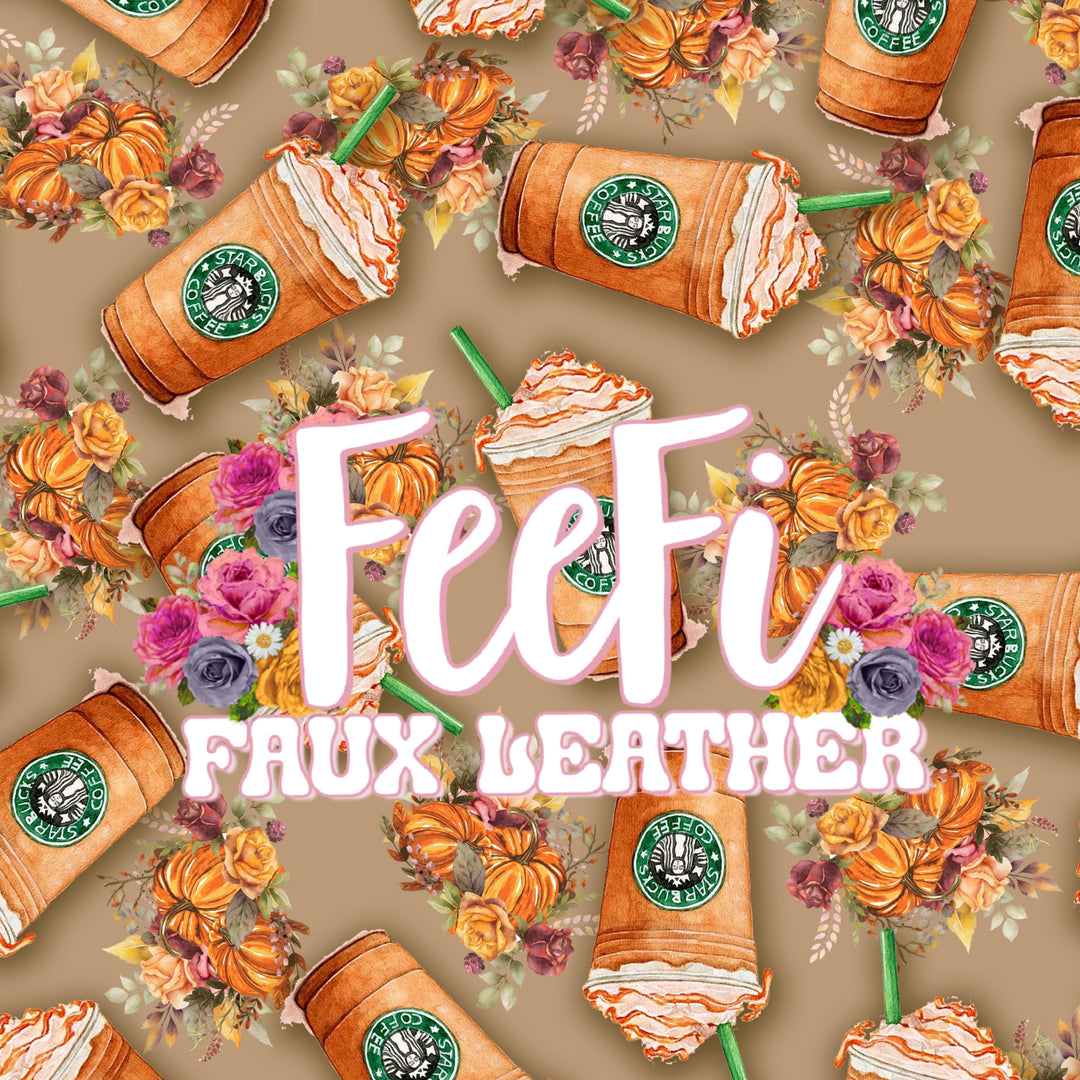 Fall Coffee Textured Liverpool/ Bullet Fabric FeeFiFauxLeather