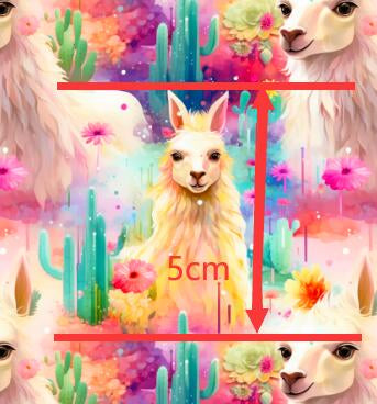 Llama Colorful Printed Textured Liverpool/ Bullet Fabric with a textured feel FeeFiFauxLeather