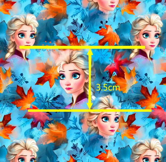 Frozen Fall Printed Faux Leather Sheet Litchi has a pebble like feel with bright colors FeeFiFauxLeather
