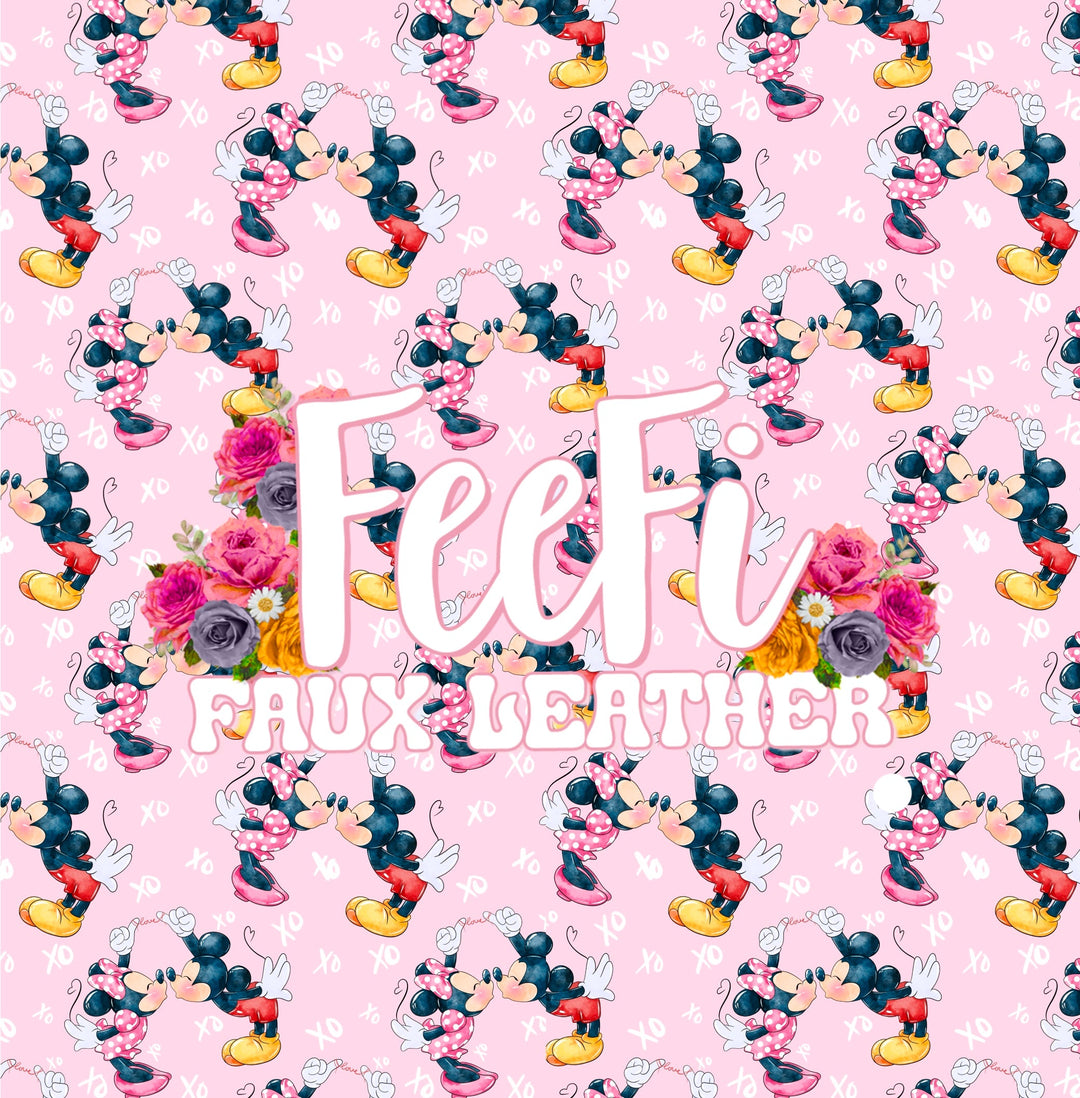 Mouse Valentines Textured Liverpool/ Bullet Fabric FeeFiFauxLeather