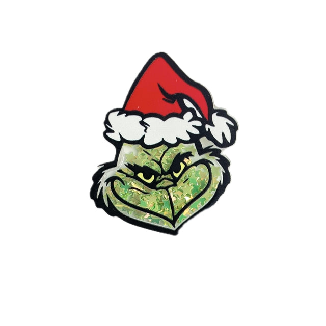 The Grinch Quicksand Sequin Resin FeeFiFauxLeather