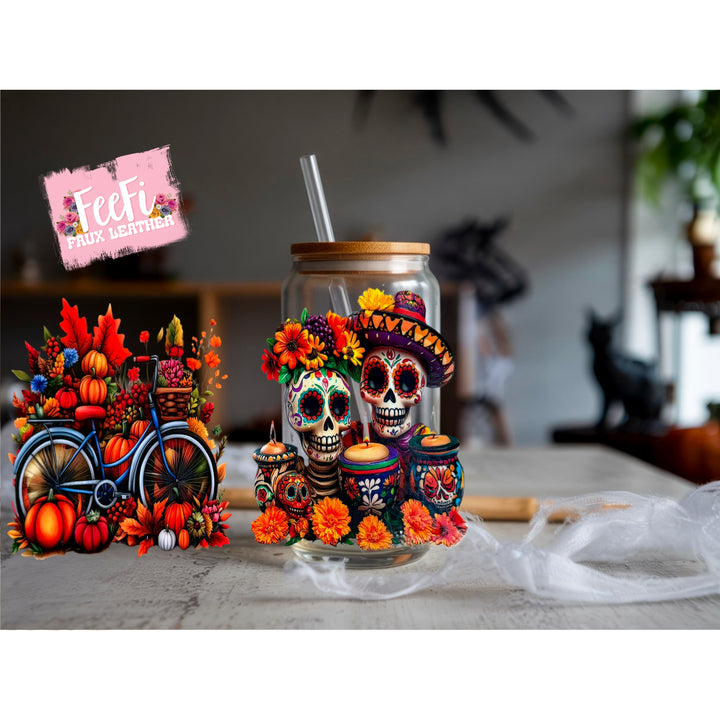 Fall Print UV DTF Cup Wrap – Easy Cup Wrap for Tumblers & Projects (Copy) FeeFiFauxLeather