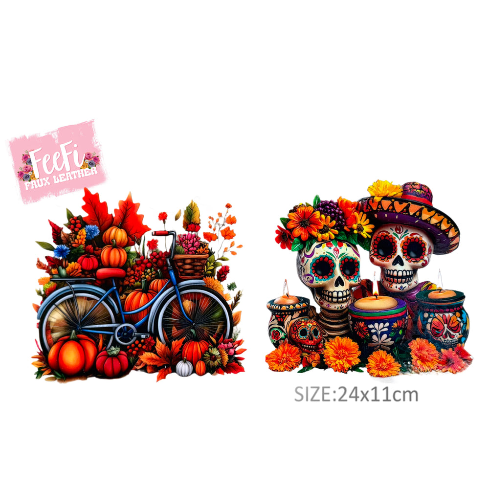 Fall Print UV DTF Cup Wrap – Easy Cup Wrap for Tumblers & Projects (Copy) FeeFiFauxLeather