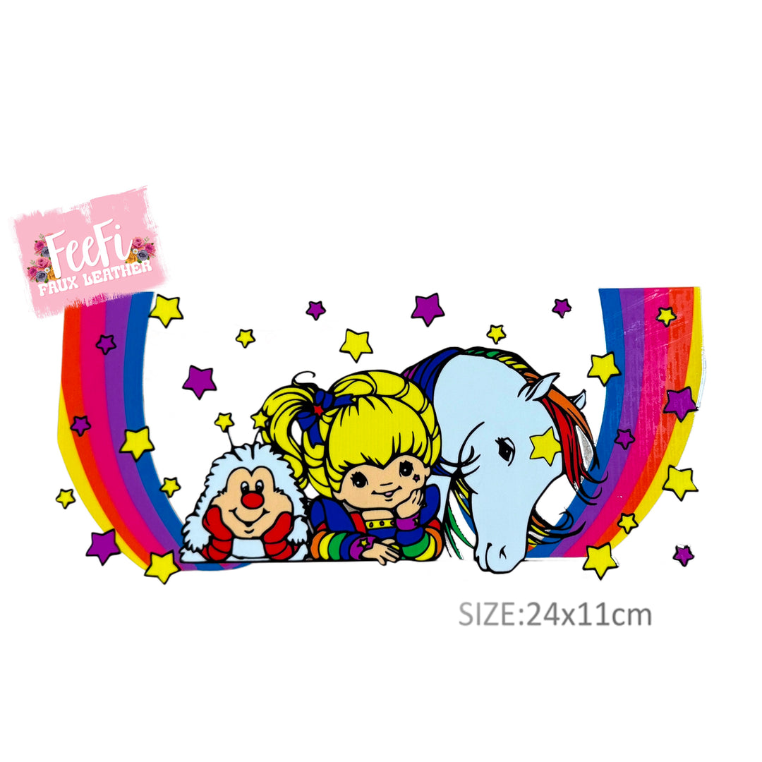 Rainbow Brite UV DTF Cup Wrap – Easy Cup Wrap for Tumblers & Projects FeeFiFauxLeather