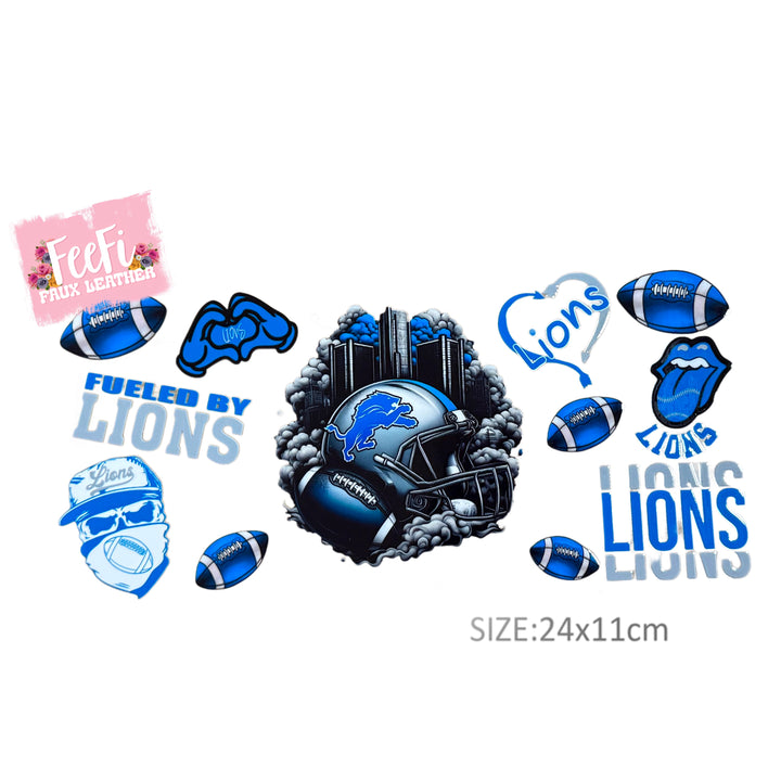 The Lions Football UV DTF Cup Wrap – Easy Cup Wrap for Tumblers & Projects FeeFiFauxLeather