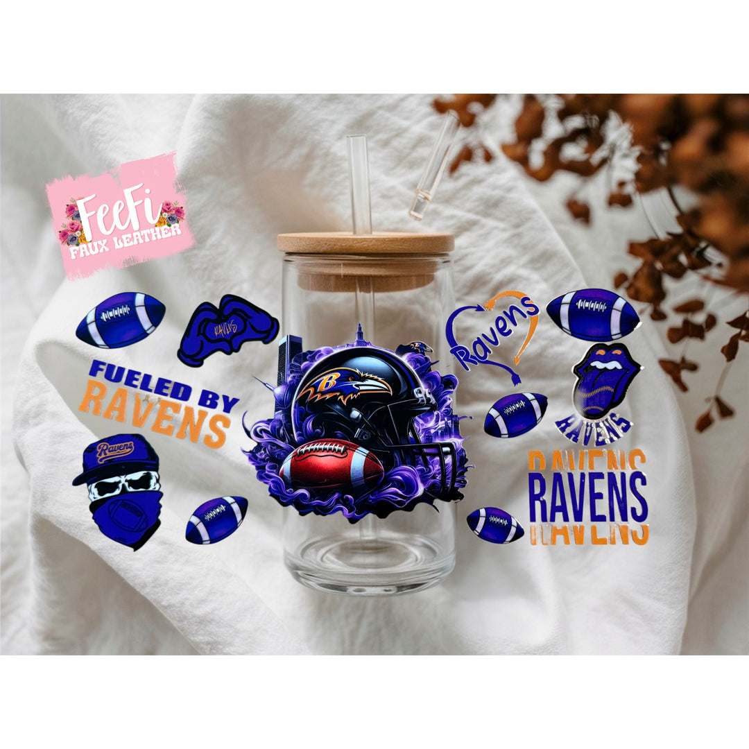 Ravens  Football UV DTF Cup Wrap – Easy Cup Wrap for Tumblers & Projects (Copy) FeeFiFauxLeather