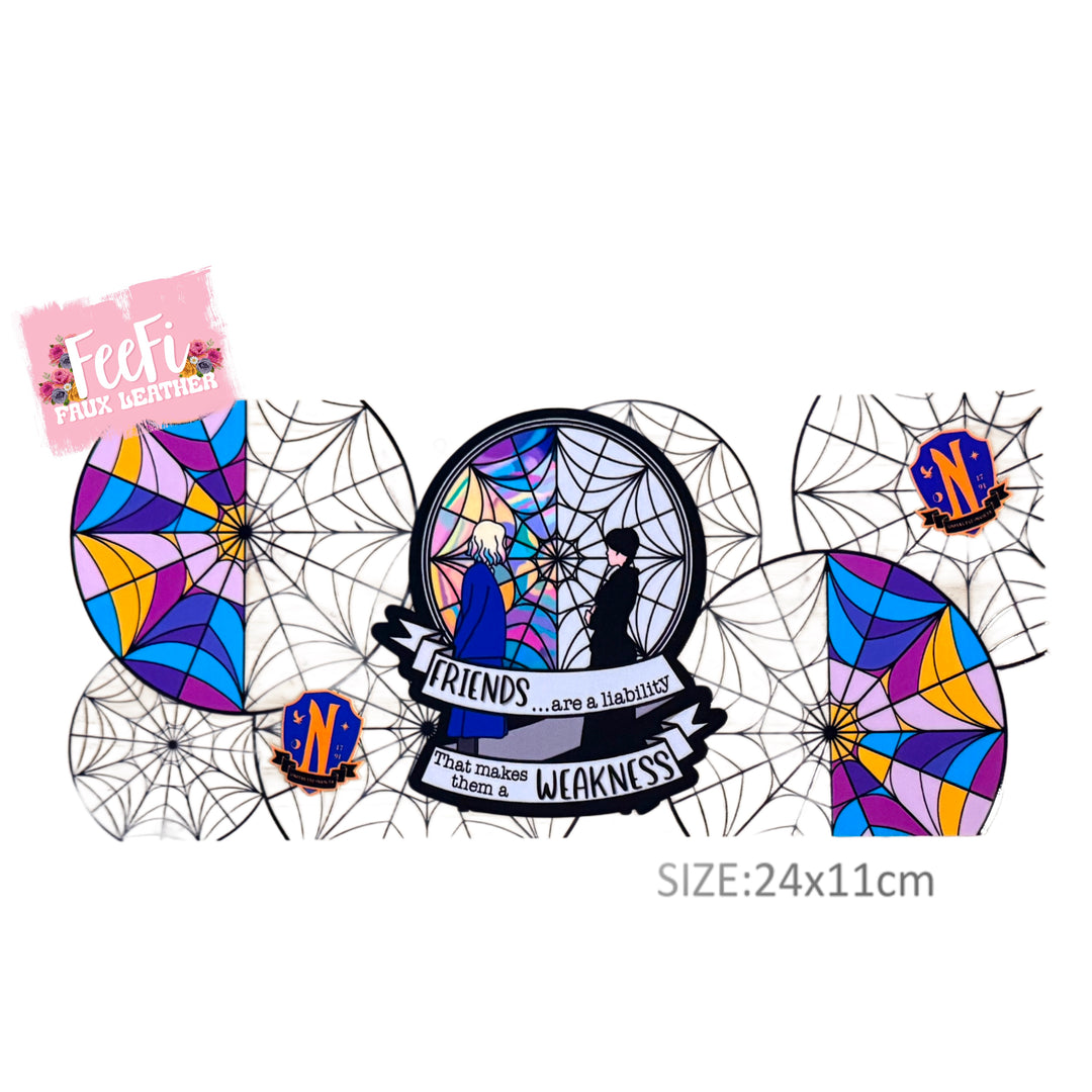 Wednesday UV DTF Cup Wrap – Easy Cup Wrap for Tumblers & Projects FeeFiFauxLeather