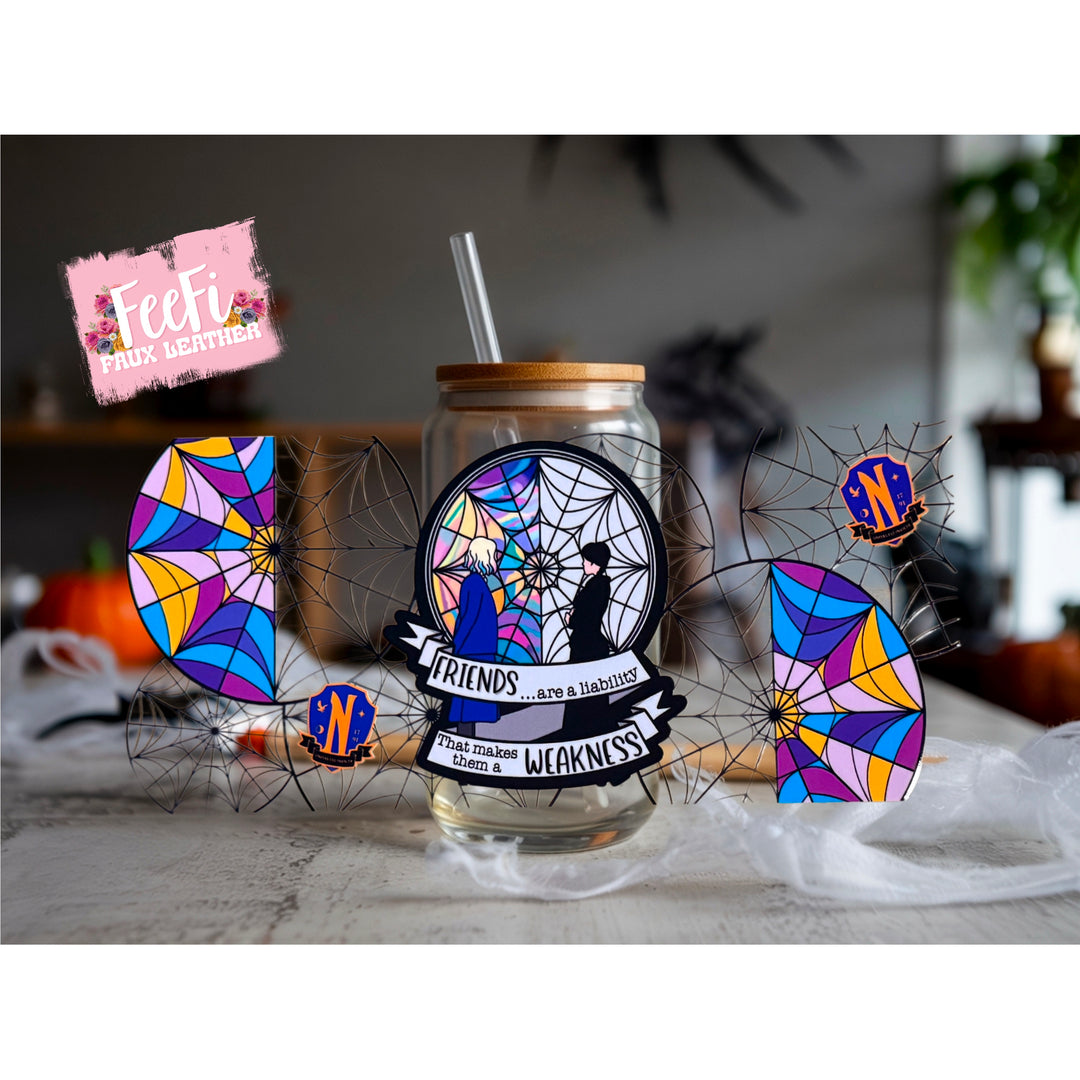 Wednesday UV DTF Cup Wrap – Easy Cup Wrap for Tumblers & Projects FeeFiFauxLeather