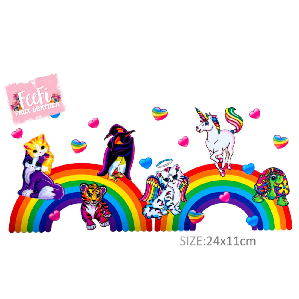 Rainbow Lisa UV DTF Cup Wrap – Easy Cup Wrap for Tumblers & Projects FeeFiFauxLeather