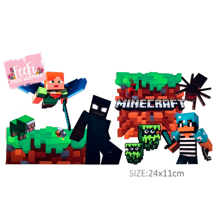 Minecraft UV DTF Cup Wrap – Easy Cup Wrap for Tumblers & Projects FeeFiFauxLeather