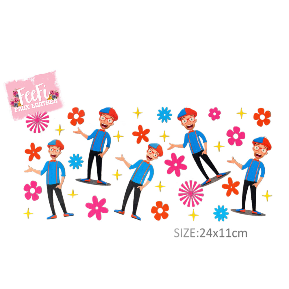 Blippi UV DTF Cup Wrap – Easy Cup Wrap for Tumblers & Projects FeeFiFauxLeather