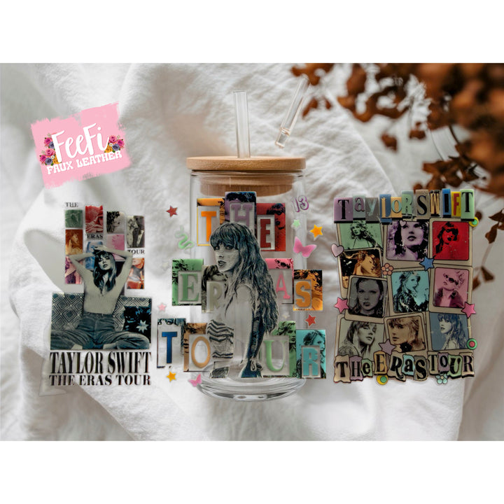 Taylor Swift UV DTF Cup Wrap – Easy Cup Wrap for Tumblers & Projects FeeFiFauxLeather