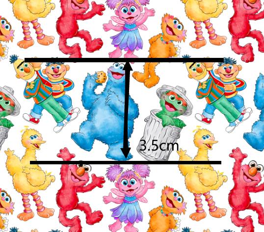 Sesame Street Litchi Printed Faux Leather Sheet FeeFiFauxLeather