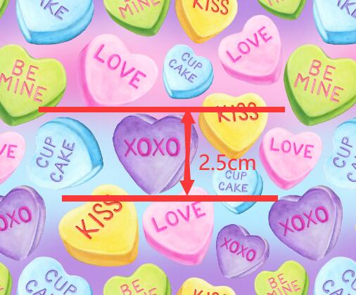 Valentine Candy Heats Textured Liverpool/ Bullet Fabric FeeFiFauxLeather