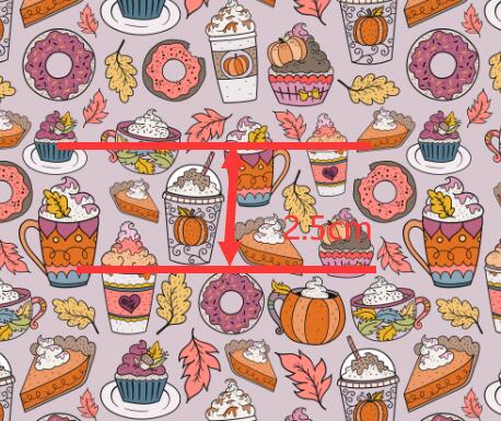 Fall Snacks and Candy Litchi Printed Faux Leather Sheet Litchi has a pebble like feel with bright colors