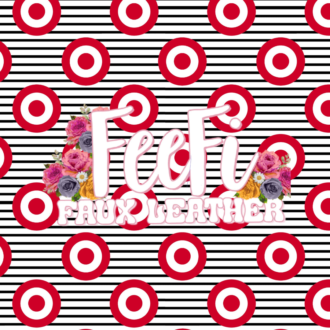 Bullseye Target Textured Liverpool/ Bullet Fabric FeeFiFauxLeather