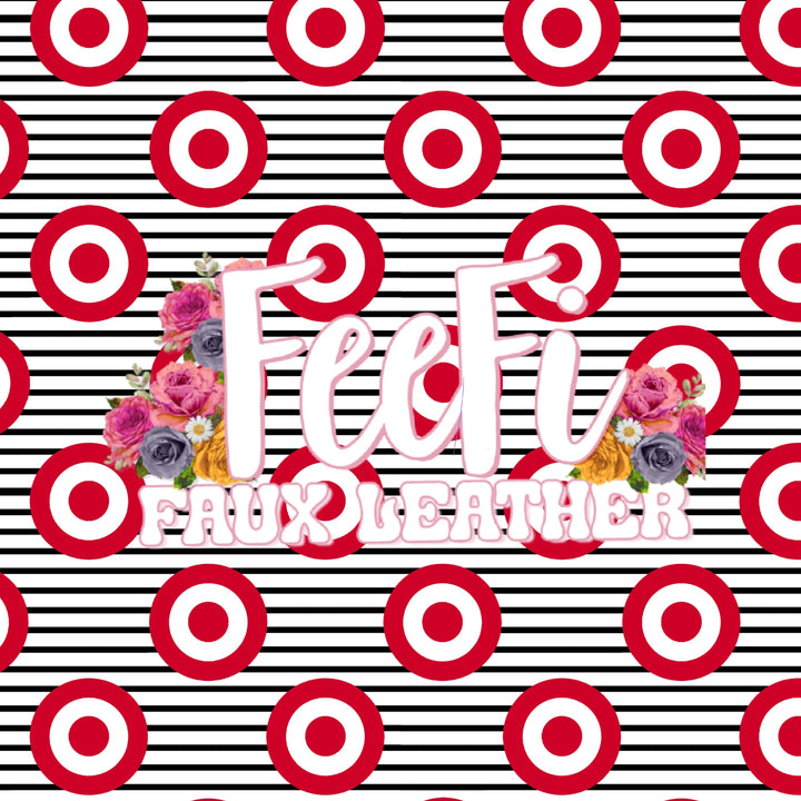 Bullseye Target Textured Liverpool/ Bullet Fabric FeeFiFauxLeather