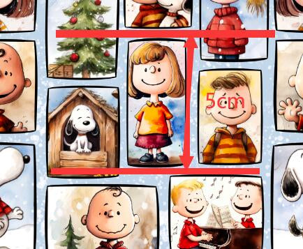 Charles Brown Snoopy Christmas Textured Liverpool/ Bullet Fabric FeeFiFauxLeather