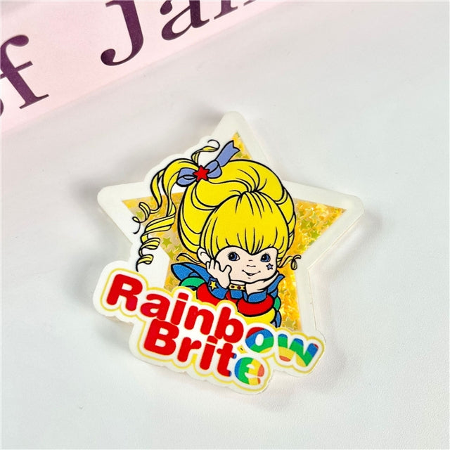 Rainbow Brite Quicksand Sequin Resin FeeFiFauxLeather