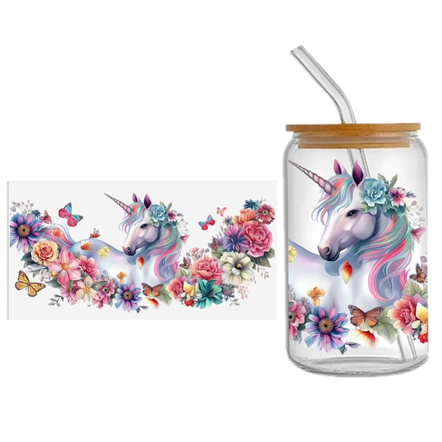 Unicorn UV DTF Cup Wrap – Easy Cup Wrap for Tumblers & Projects FeeFiFauxLeather