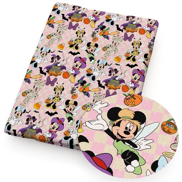 Mouse Halloween Textured Liverpool/ Bullet Fabric FeeFiFauxLeather