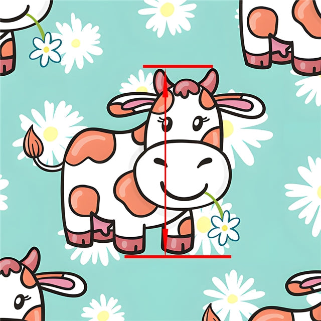 Cow  Printed Fabric FeeFiFauxLeather
