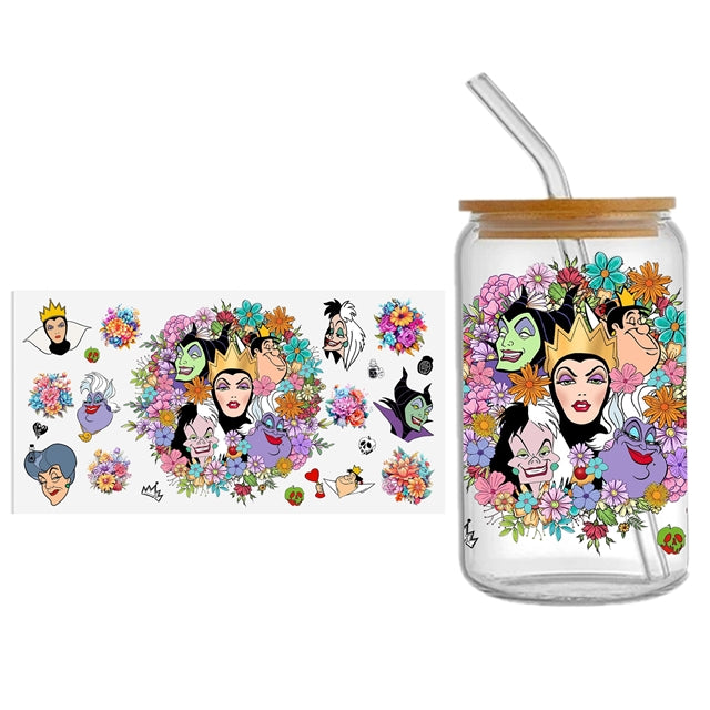 Villains UV DTF Cup Wrap – Cartoon Cup Wrap Design for Tumblers FeeFiFauxLeather