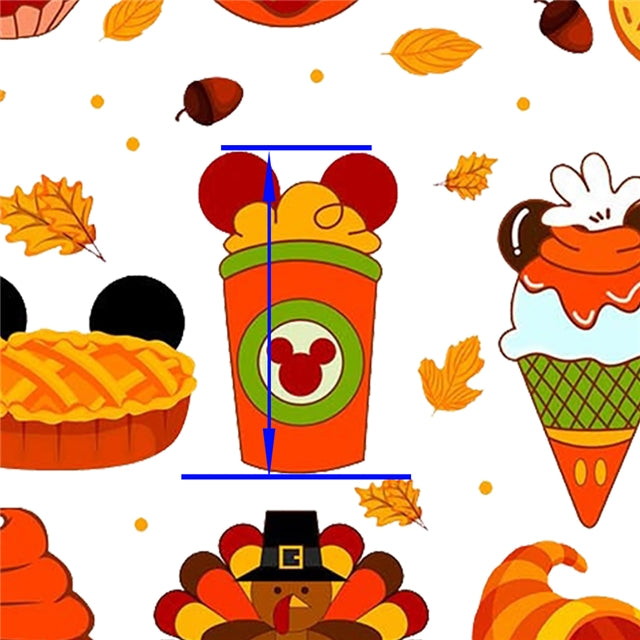 Fall Mouse Printed Faux Leather Sheet Litchi has a pebble like feel with bright colors FeeFiFauxLeather