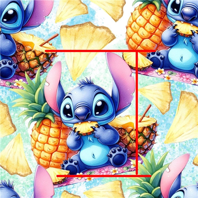 Blue Alien Printed Faux Leather Sheet Litchi has a pebble like feel with bright colors FeeFiFauxLeather