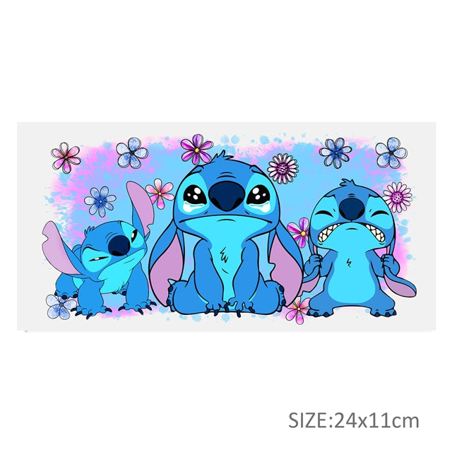 Blue Alien UV DTF Glass Can Wrap FeeFiFauxLeather