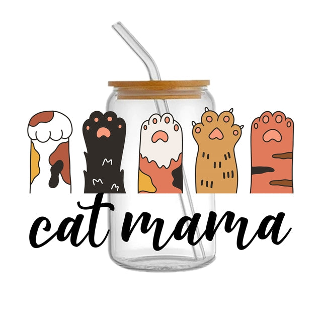 Cow Llama  and Cat UV DTF Glass Can Wrap FeeFiFauxLeather